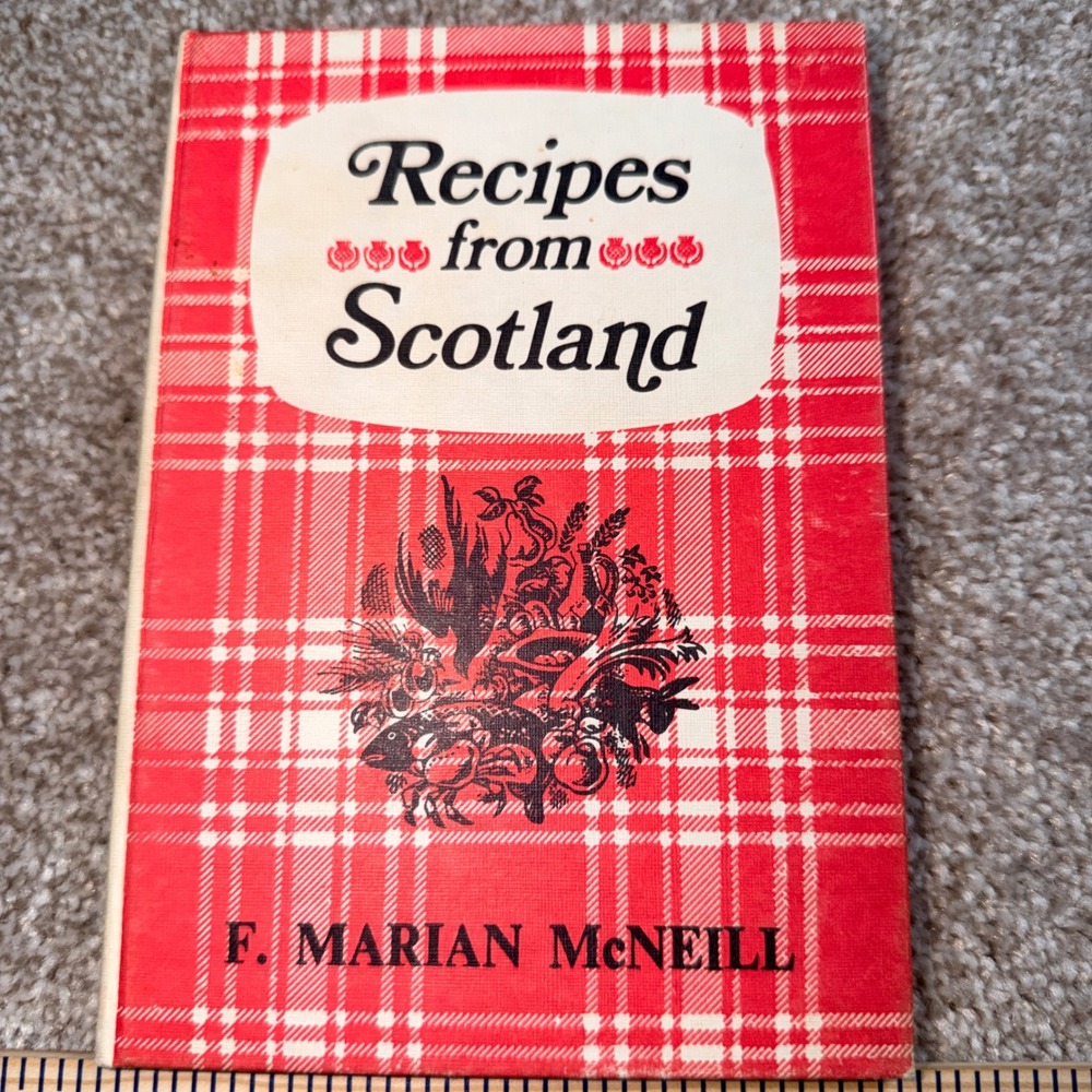 Recipes from Scotland F Marian McNeill 1976 14th Ed Hardcover Tartan Cookbook